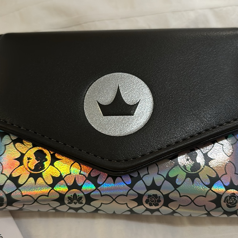 DISNEY100 Black leather and Silver Wallet NWT